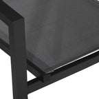 Lot de 8 chaises en aluminium anthracite - textilène gris Happy Garden