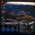 45L Glacière à Compresseur,Glaciere Électrique -20℃ à 20℃,Frigo Camion APP&Bouton Contrôle,12/24V DC et 100-240V AC Glaciere Camping Pour Voiture,Camion,Bateau et Prise De Courant -