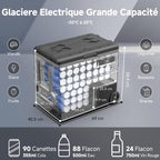 45L Glacière à Compresseur,Glaciere Électrique -20℃ à 20℃,Frigo Camion APP&Bouton Contrôle,12/24V DC et 100-240V AC Glaciere Camping Pour Voiture,Camion,Bateau et Prise De Courant -