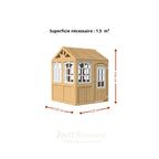 Aire de jeux enfant Montessori - 3 en 1 Balançoire, Toboggan, Cabane en bois modulable