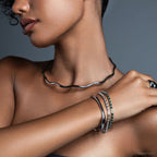 Bracelet Notte Blanche - Bracelet Laiton Dorure Or 18k | Lumière sur la Peau
