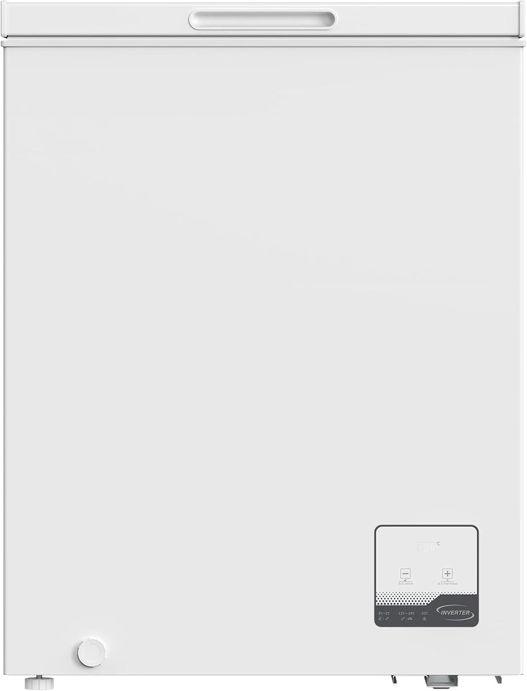 Congélateur coffre CHiQ 142L, 63,5 x 55,6 x 83,5cm, Congélateur Inverter, Affichage de la température extérieure, Mode de congélation rapide -32℃, Grille métallique,Faible bruit