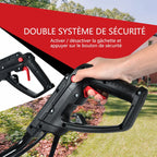 Motobineuse Motoculteur Électrique 1500W Profondeur Travail 22CM Largeur 43CM avec Poignée Pliable Roues Réglables 6 Lames