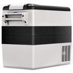 Réfrigérateur 52l de Voiture -20℃/+10℃ Mini Réfrigérateur Portable Ecran Lcd Adaptateur 69x34,5x52,5cm Noir+Gris