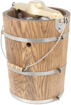 Sorbetière de campagne 6 pintes – Cuve en bois classique – Manivelle à main