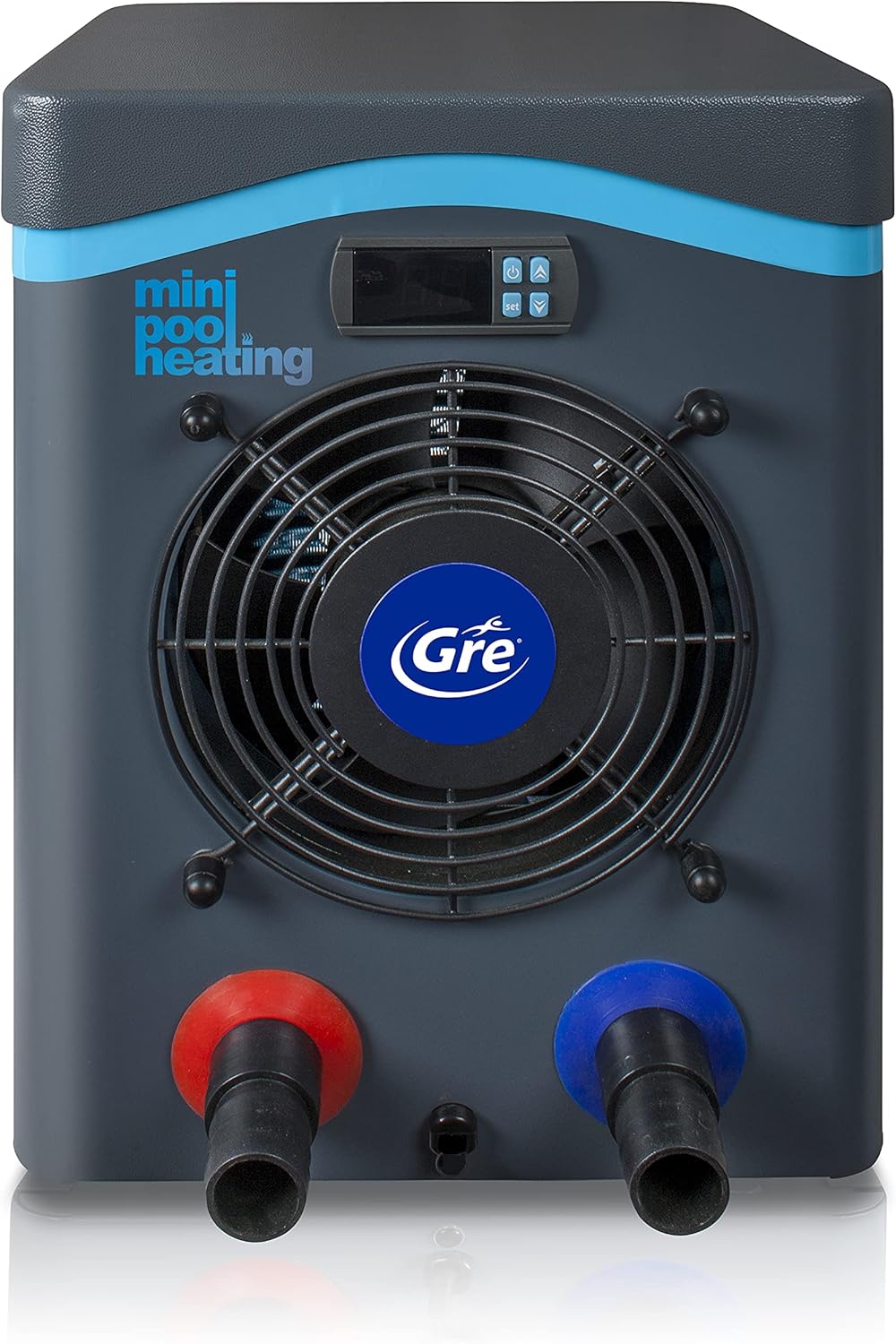 Gre HPM40 HPM40-Mini Pompe à Chaleur pour Piscine Hors Sol jusqu'à 40 m3, Noir