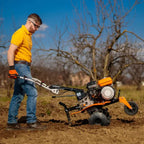 Motoculteur thermique puissant de 212 cm,80 cm de largeur. -