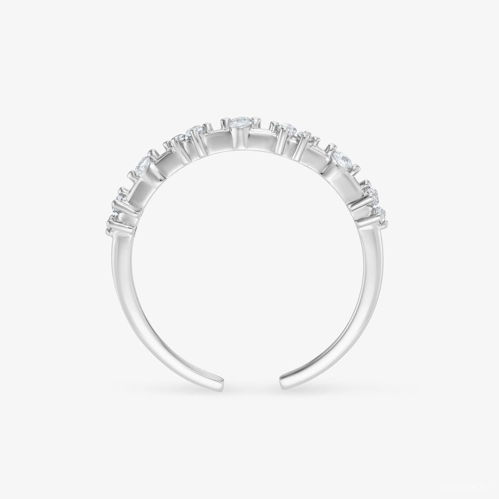 Bague Polaire - Bague Ajustable Argent 925 Or 18k | Lueur Glacée