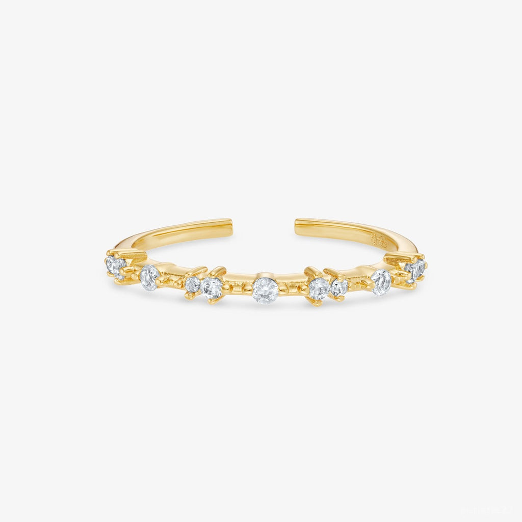 Bague Polaire - Bague Ajustable Argent 925 Or 18k | Lueur Glacée