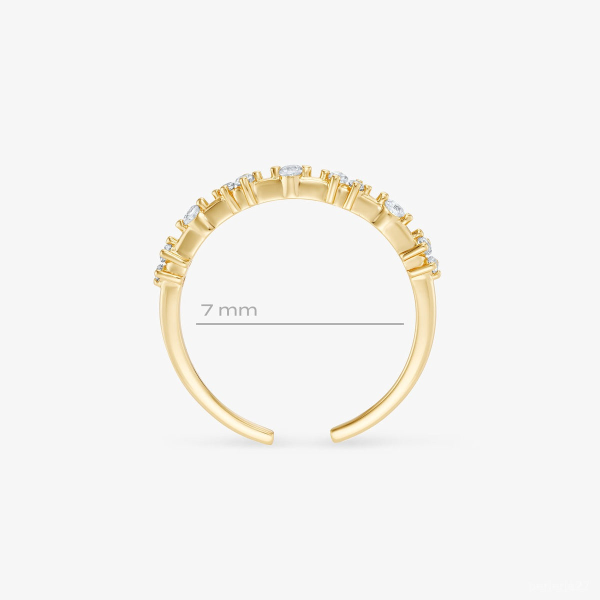 Bague Polaire - Bague Ajustable Argent 925 Or 18k | Lueur Glacée