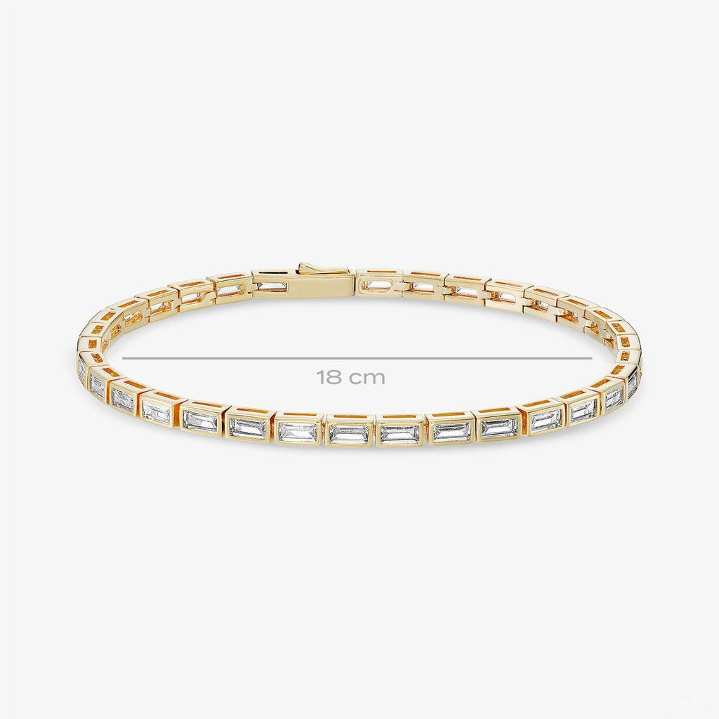 Bracelet Notte Blanche - Bracelet Laiton Dorure Or 18k | Lumière sur la Peau