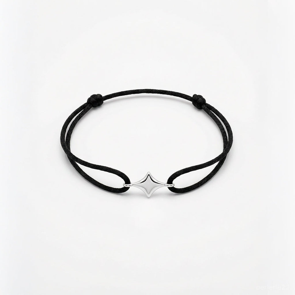 Bracelet Minuit - Bracelet Argent 925 Fil Coloré | Best-seller | Édition Maman