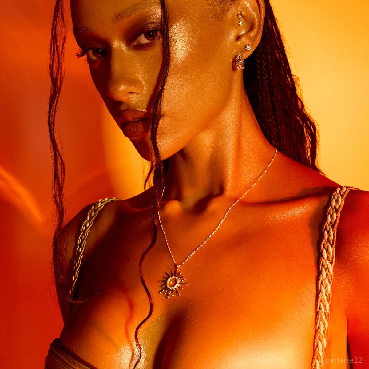 Collier Gio - Collier Laiton Dorure Or 18k | Design Sculptural Moderne