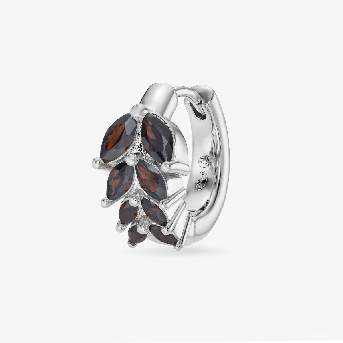 Créole Ombre - Boucle d'Oreille Argent 925 Or 18k | Jeu de Contrastes