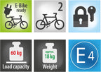 12010LAS Porte-vélo Pliable Raven pour 2 vélos -