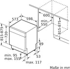 Siemens SN43ES14VE, iQ300 Lave-vaisselle intelligent, lave-vaisselle sous meuble avec tiroir à couverts, 60 cm, ouverture automatique de la porte grâce à AutoOpen dry, particulièrement silencieux avec