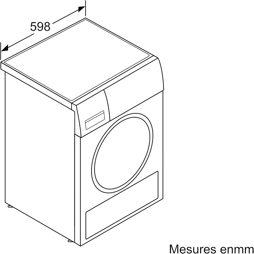 Bosch Electroménager Sèche-linge pompe à chaleur WTH83V13FR - Série 4-8 kg - 112 L - Design AntiVibration - Blanc, Blanche