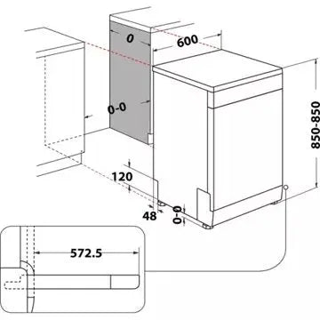 Lave vaisselle 60 cm INDESIT	I0FD651X